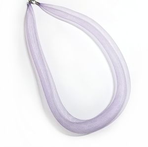 Sajen necklace mesh Sterling Silver woven tube lavender purple